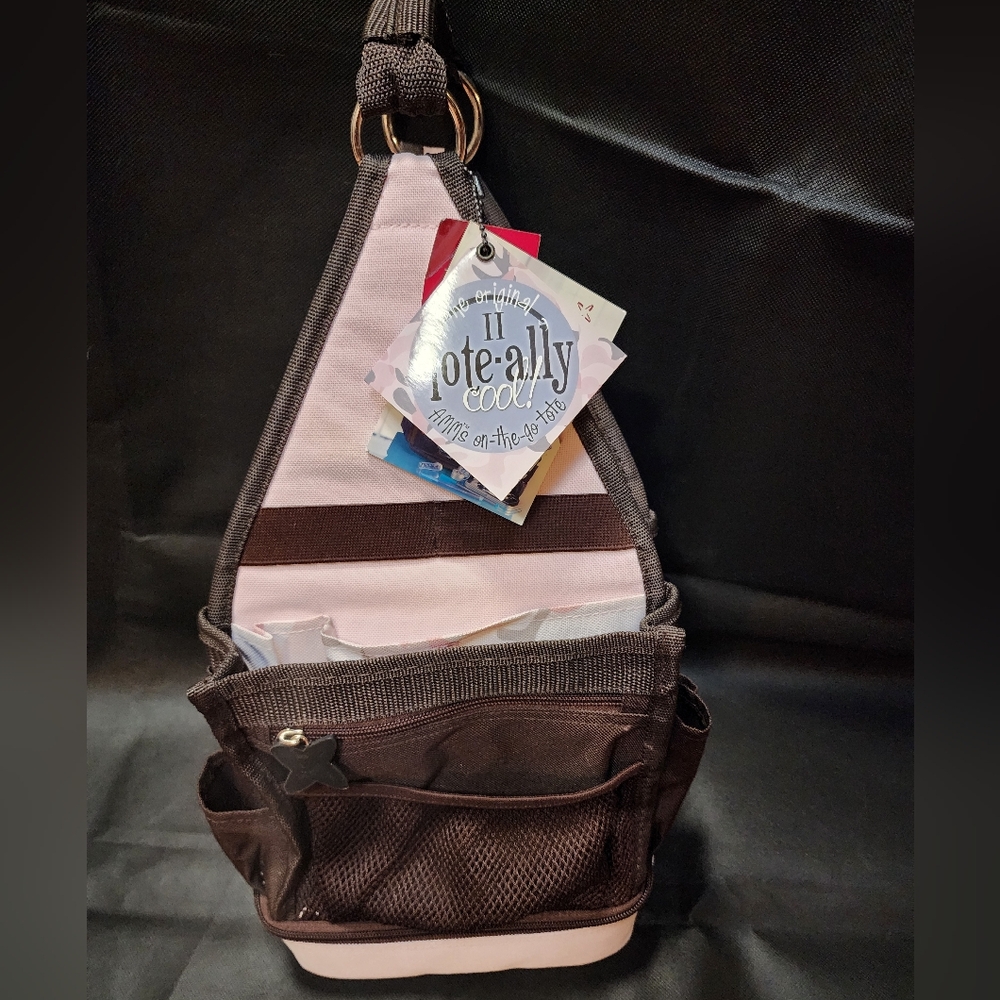 AMM Brown and White Tote Bag